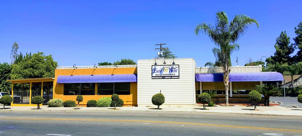Front view of East Meet West Restaurant.